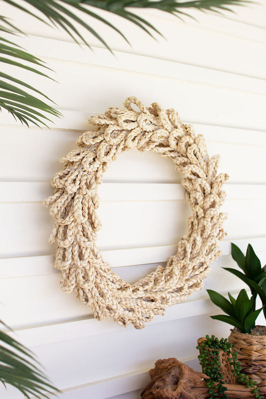 WOVEN SEAGRASS ROPE WREATH