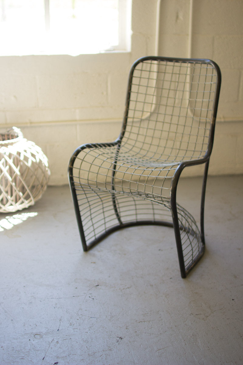 WOVEN METAL S-CHAIR