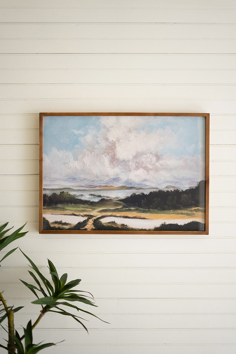 FRAMED CLOUD PRINT UNDER GLASS