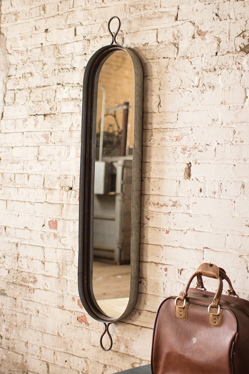 TALL OVAL WALL MIRROR