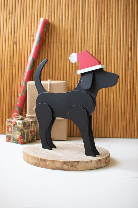 WOODEN TABLETOP CHRISTMAS LABRADOR