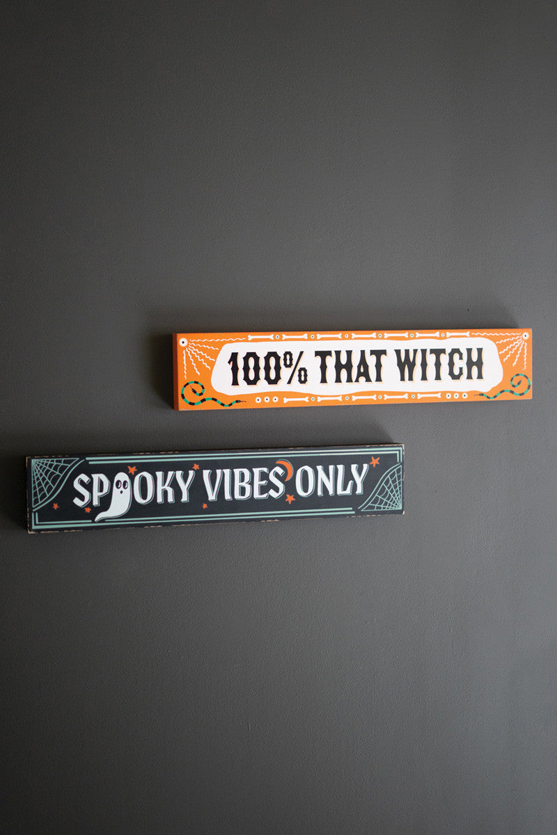 Spooky Vibes Only Sign