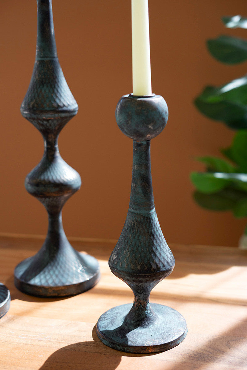 Set of 3 Metal Candle Towers