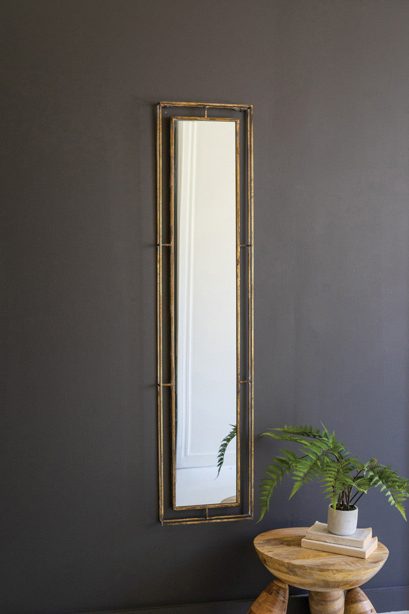 Large Rectangle Metal Framed Mirror