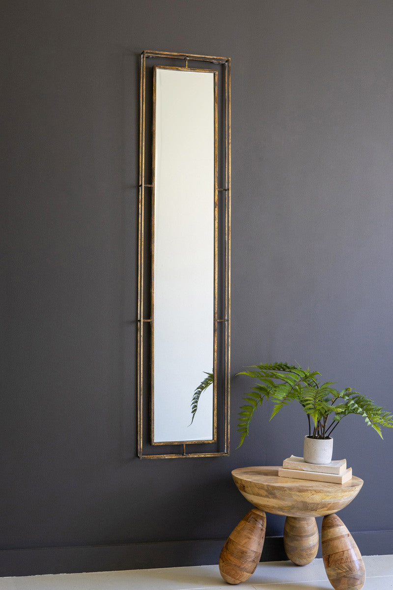 Large Rectangle Metal Framed Mirror