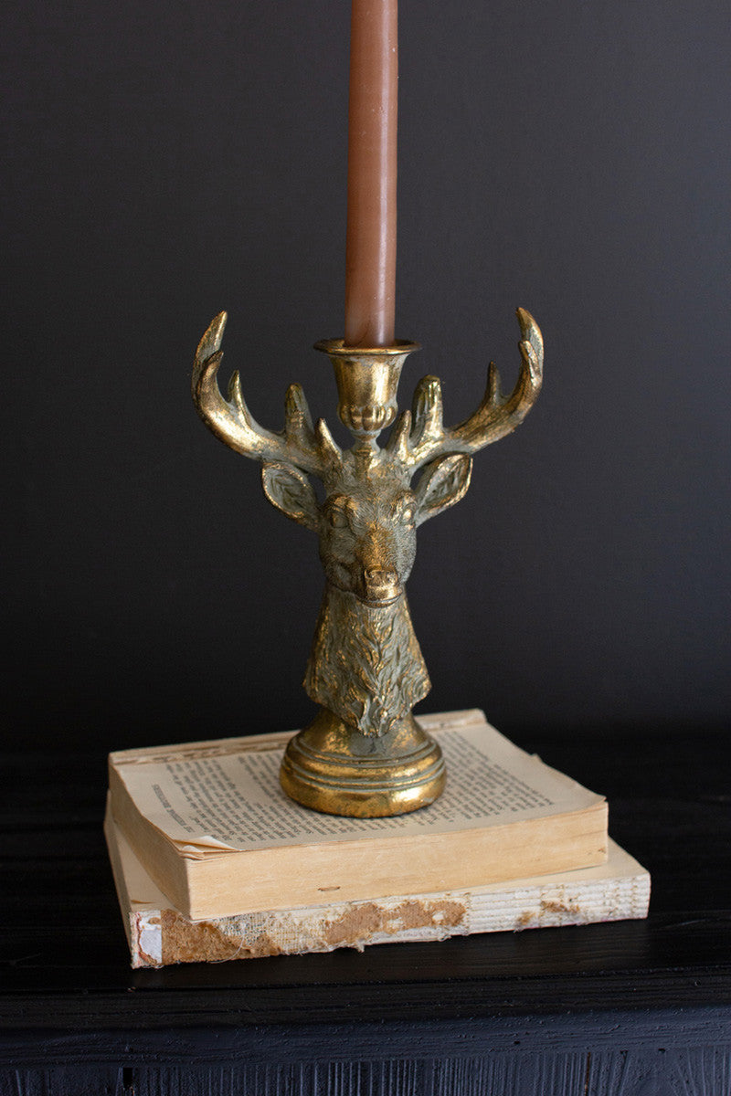 Resin Taper Candle Holders / Deer