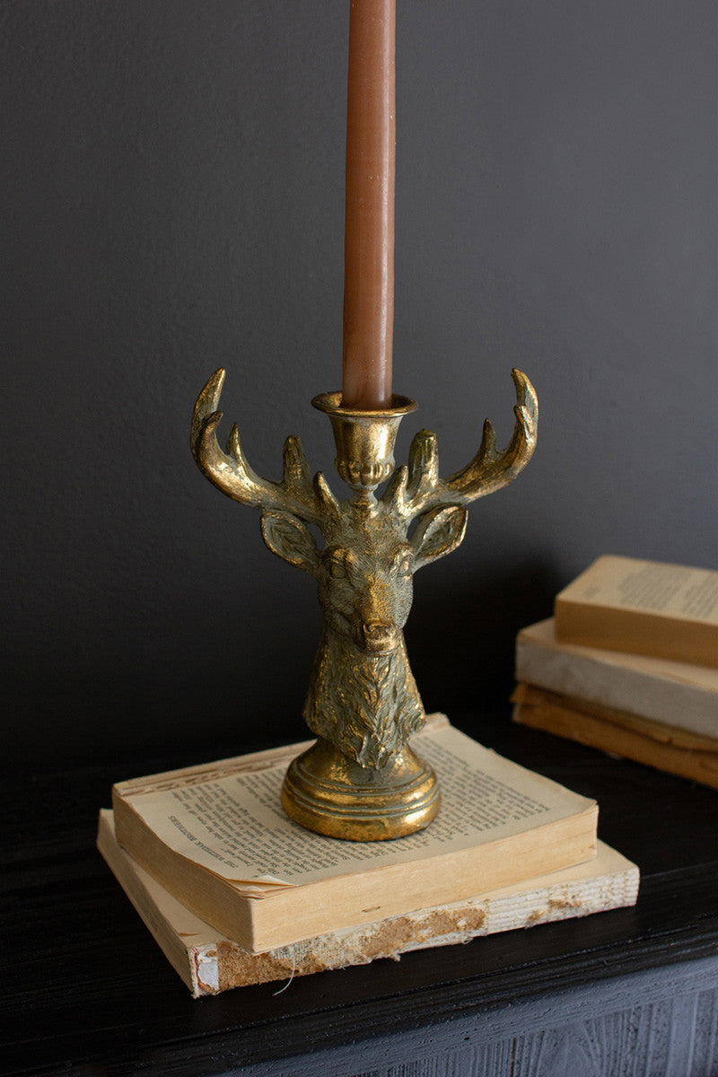 Resin Taper Candle Holders / Deer