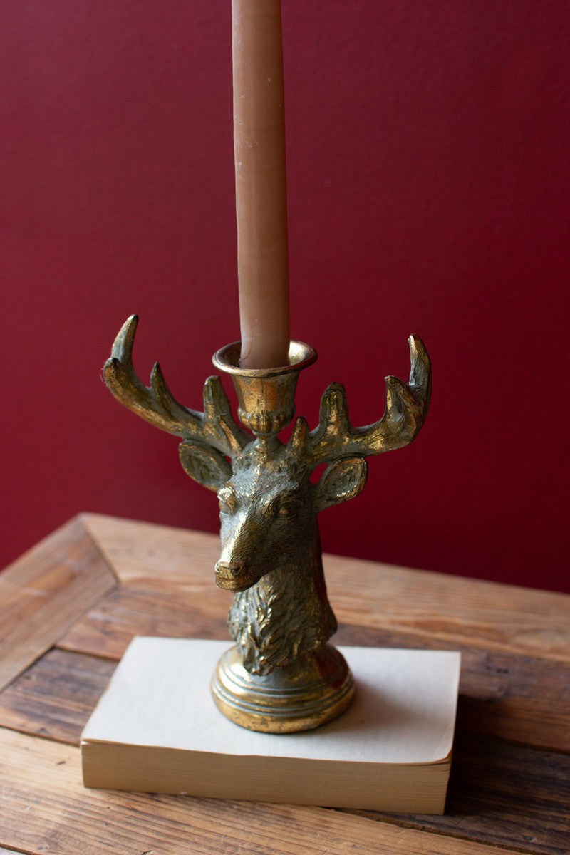 Resin Taper Candle Holders / Deer