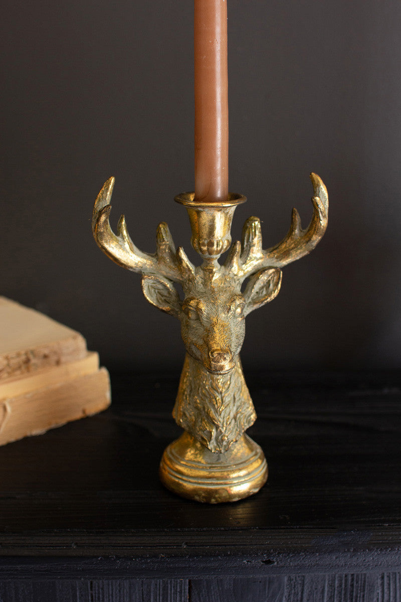 Resin Taper Candle Holders / Deer