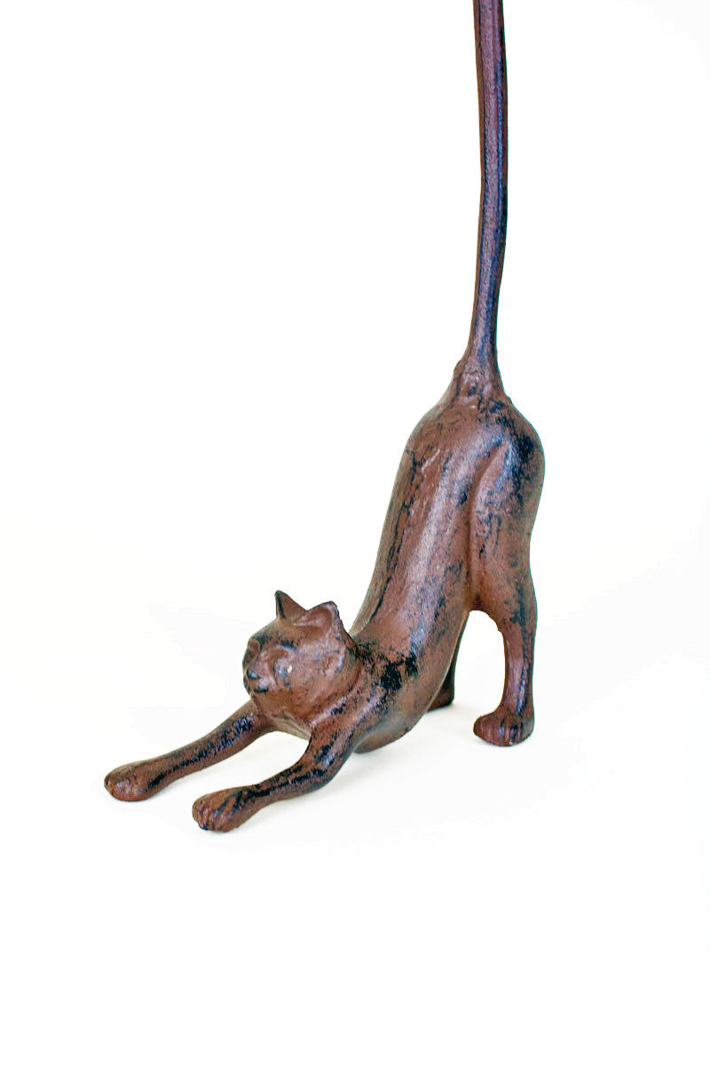 CAST IRON CAT PAPER TOWEL HOLDER