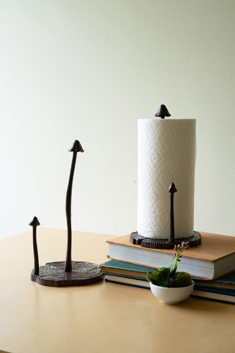 Cast Iron Mushroom Paper Towel Holder