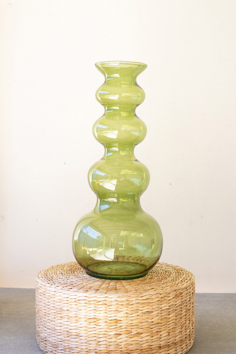 Large Glass Bubble Vase-Three Color Options