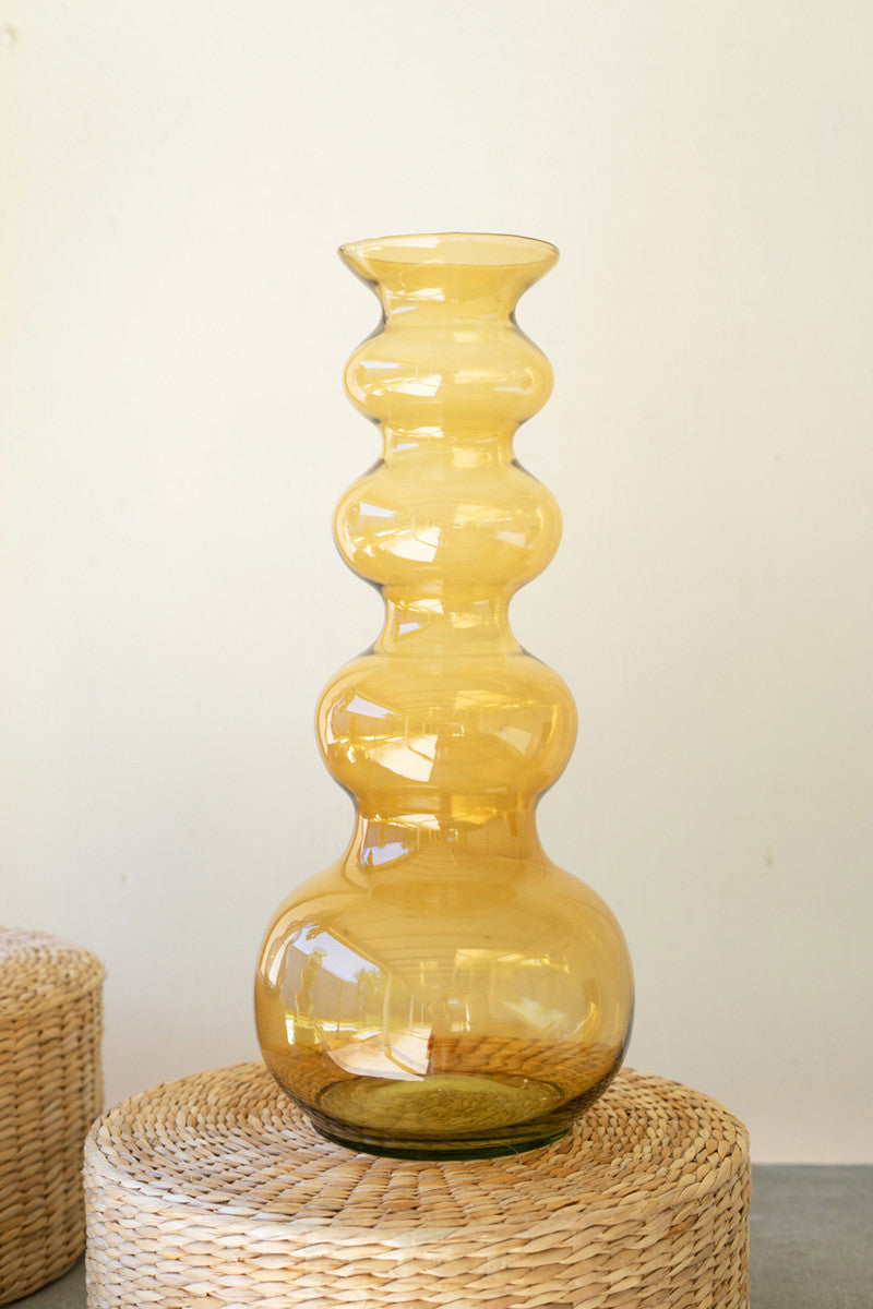 Large Glass Bubble Vase-Three Color Options