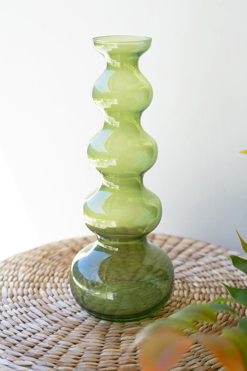 Small Glass Bubble Vase- Three Color Options