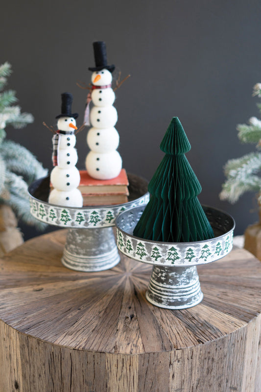 SET OF TWO CHRISTMAS DISPLAY PEDESTALS