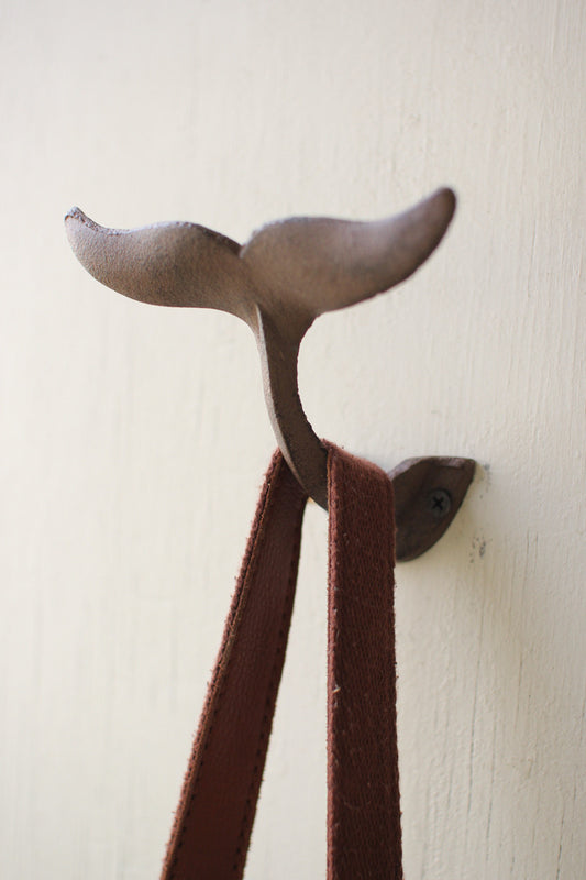 CAST IRON WHALE TAIL WALL HOOK