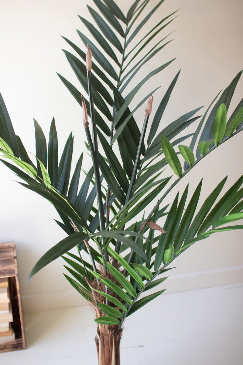 Tall Artificial Palm in a Black Plastic Pot