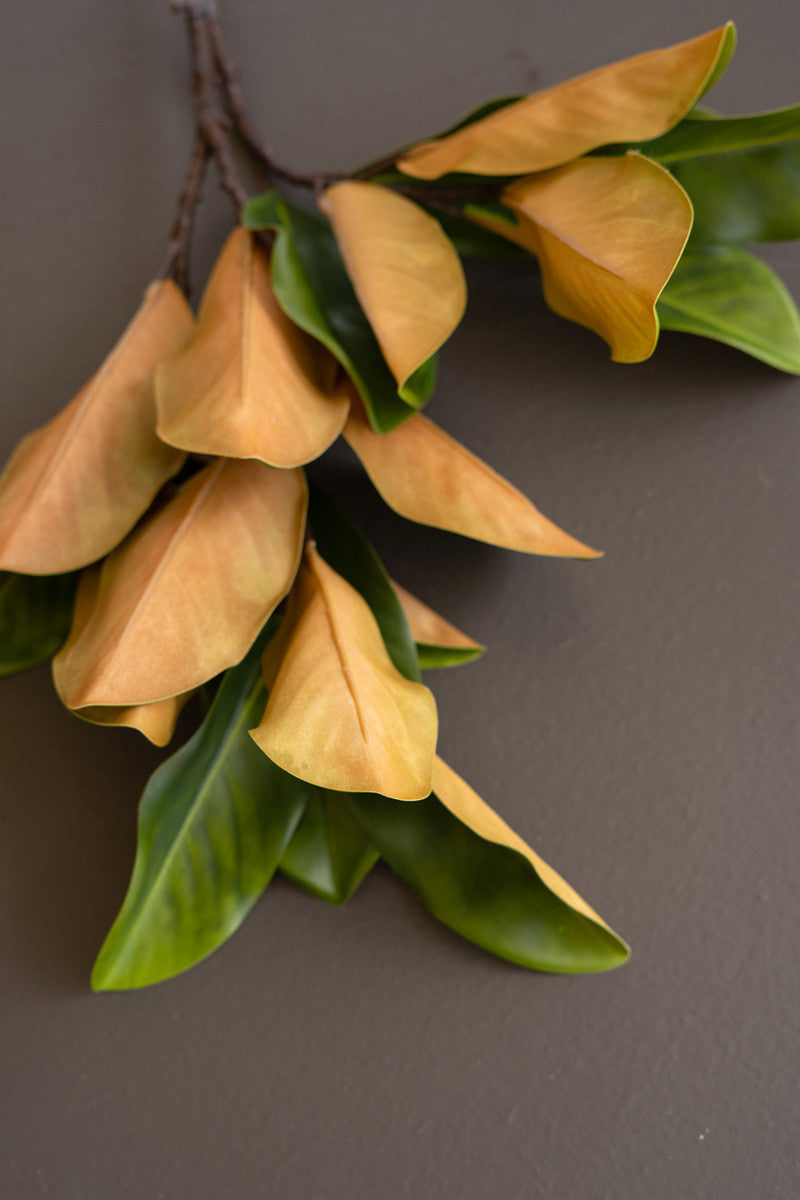 Artificial Magnolia Leaves Spray