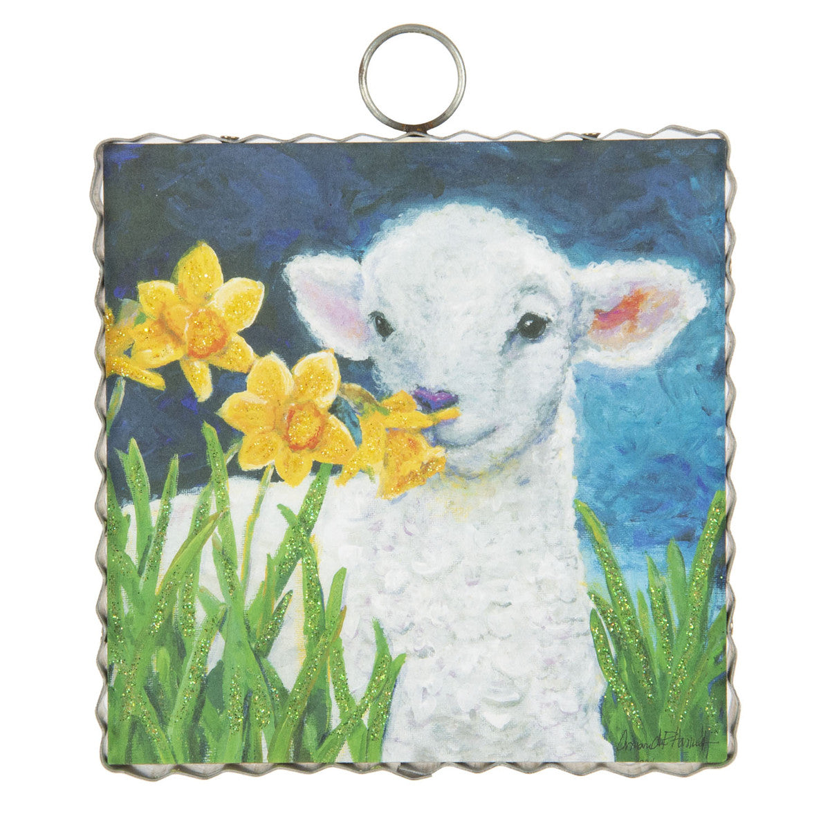 Mini Lamb & Daffodils Print