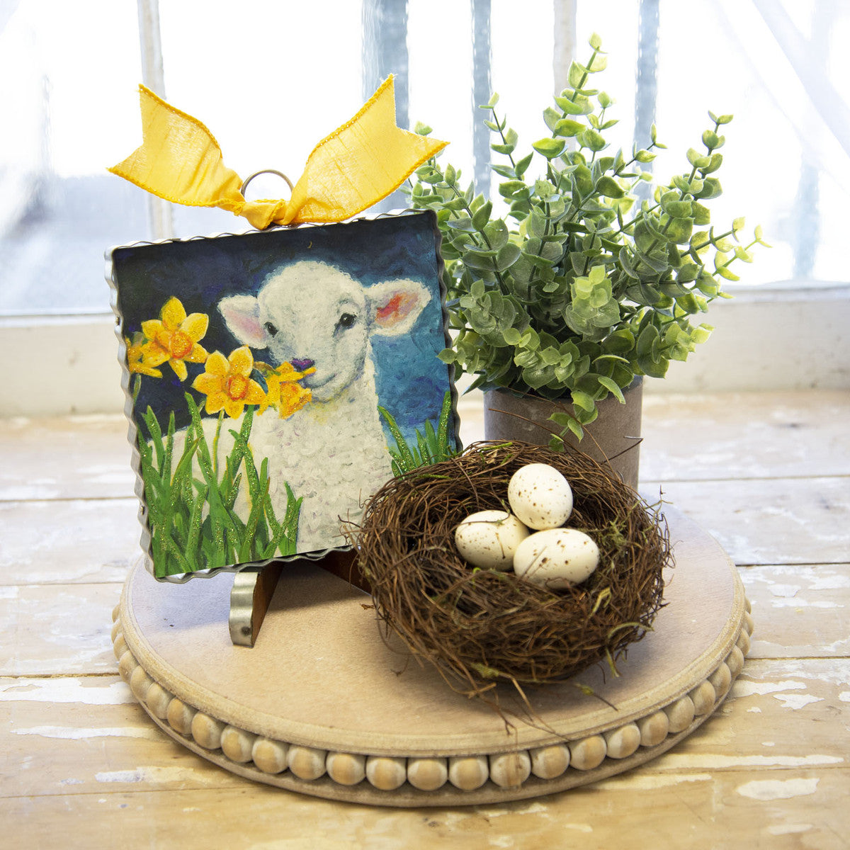 Mini Lamb & Daffodils Print