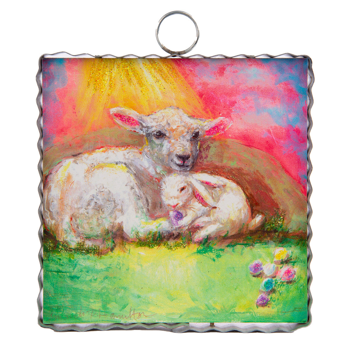 Mini Peaceful Lamb & Bunny Print