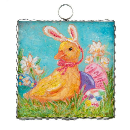 Mini Duck With Bunny Ears Print