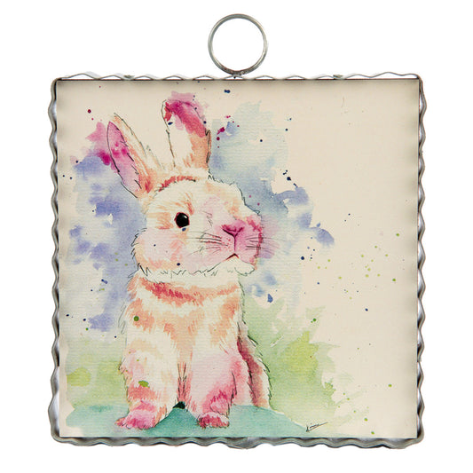 Mini Watercolor Bunny Print