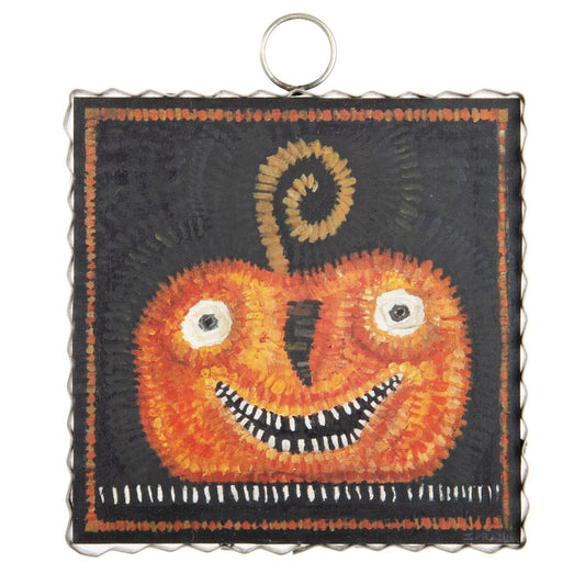 Mini Pumpkin Hook Rug Print