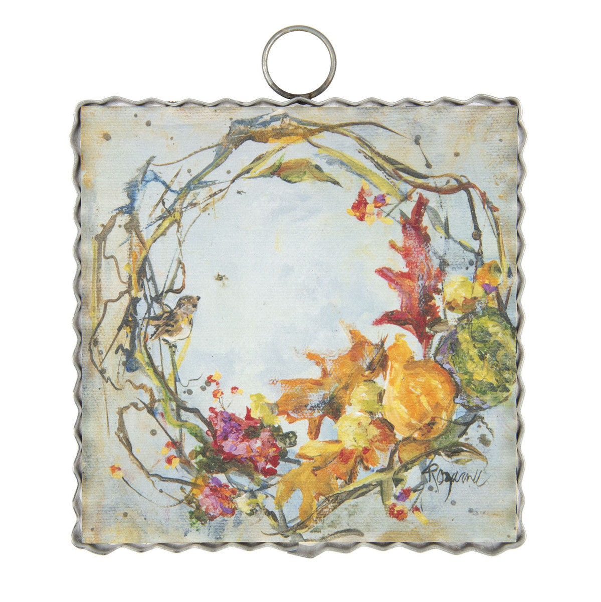 Mini Gourd Wreath Print