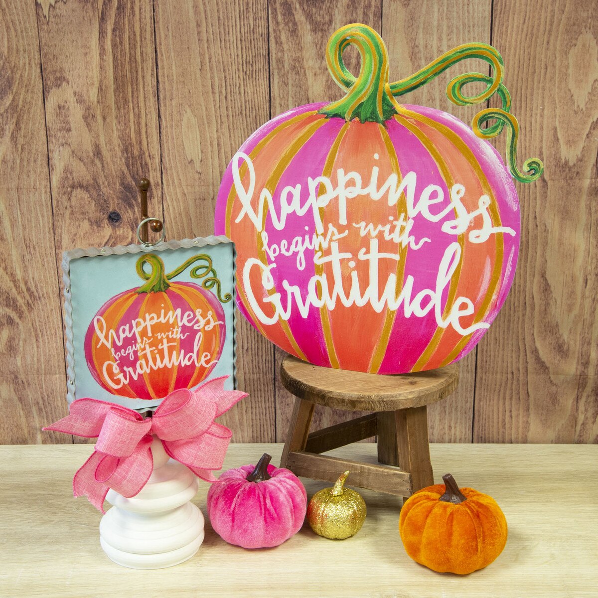 Mini Happiness & Gratitude Pumpkin Print