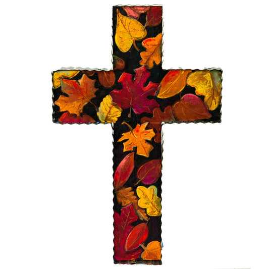 Fall Leaves Cross