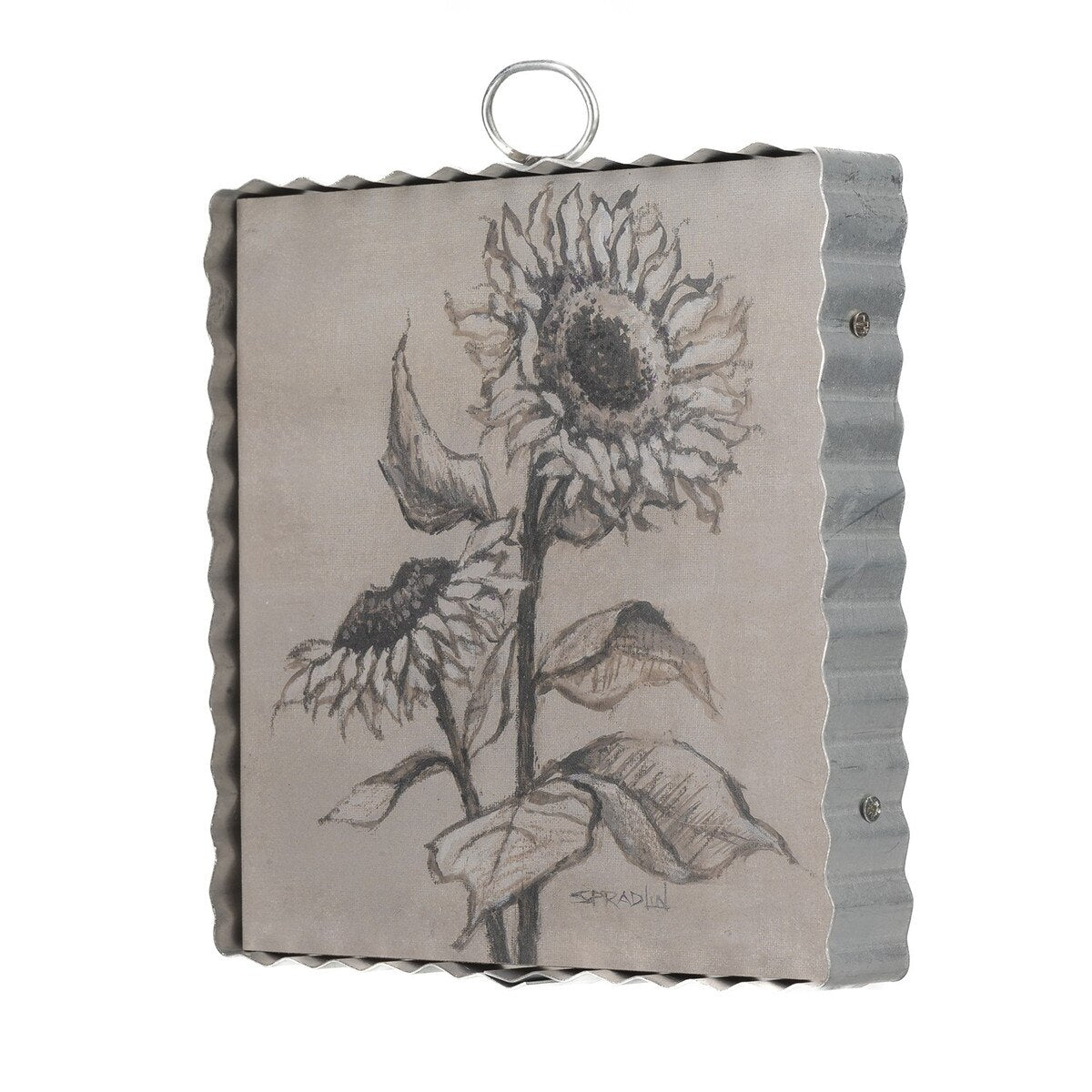 Mini Sepia Sunflowers Print