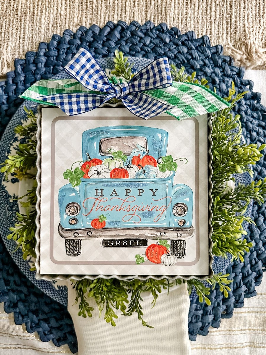 Mini Blue Truck Print