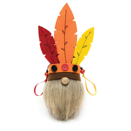 INDIAN GNOME WITH RED/ORANGE SMALL