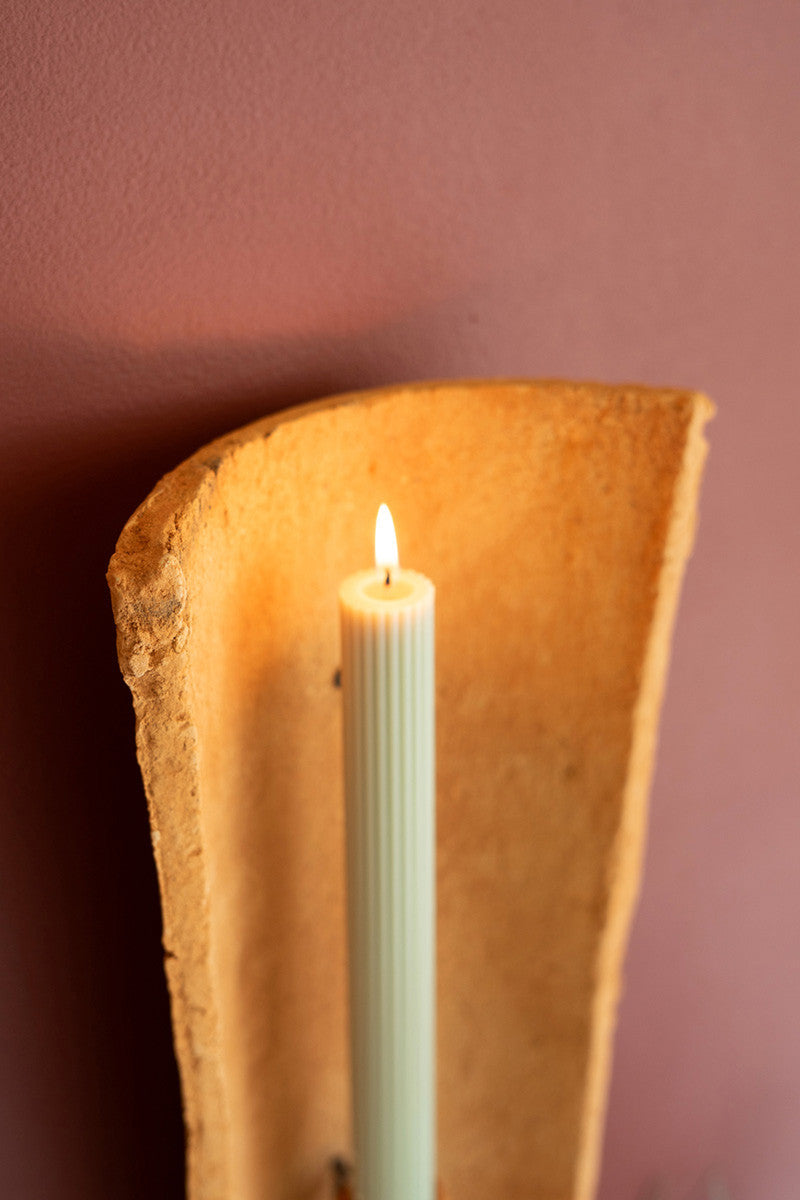 Clay Roof Tile Taper Candle Sconce