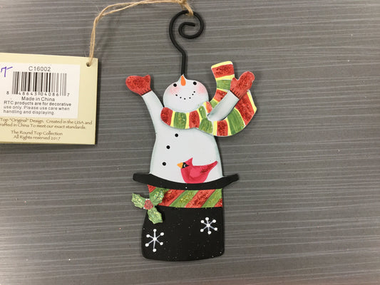 HoHo Snowman In Hat Ornament