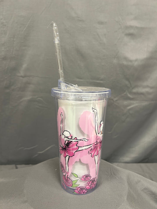 Travel Cup Ballerina and Roses