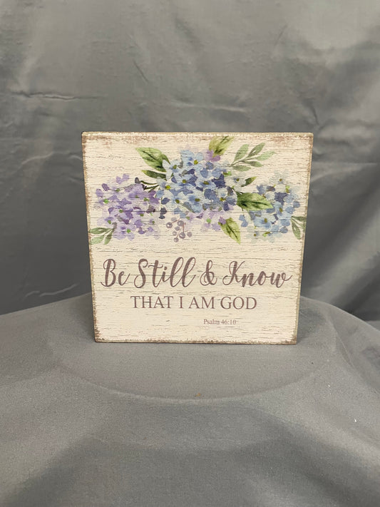 Watercolor Floral Message Shelf Sitter