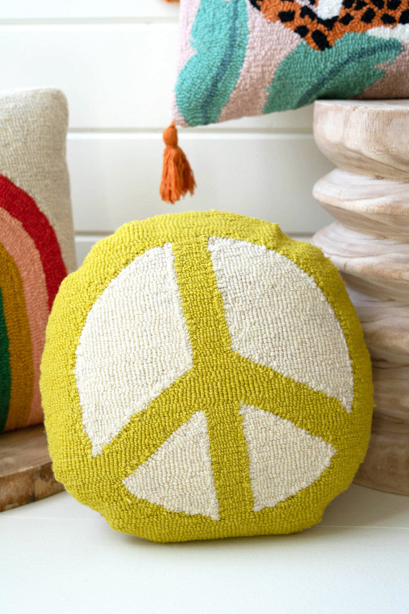 GROOVY PEACE CIRCLE PILLOW