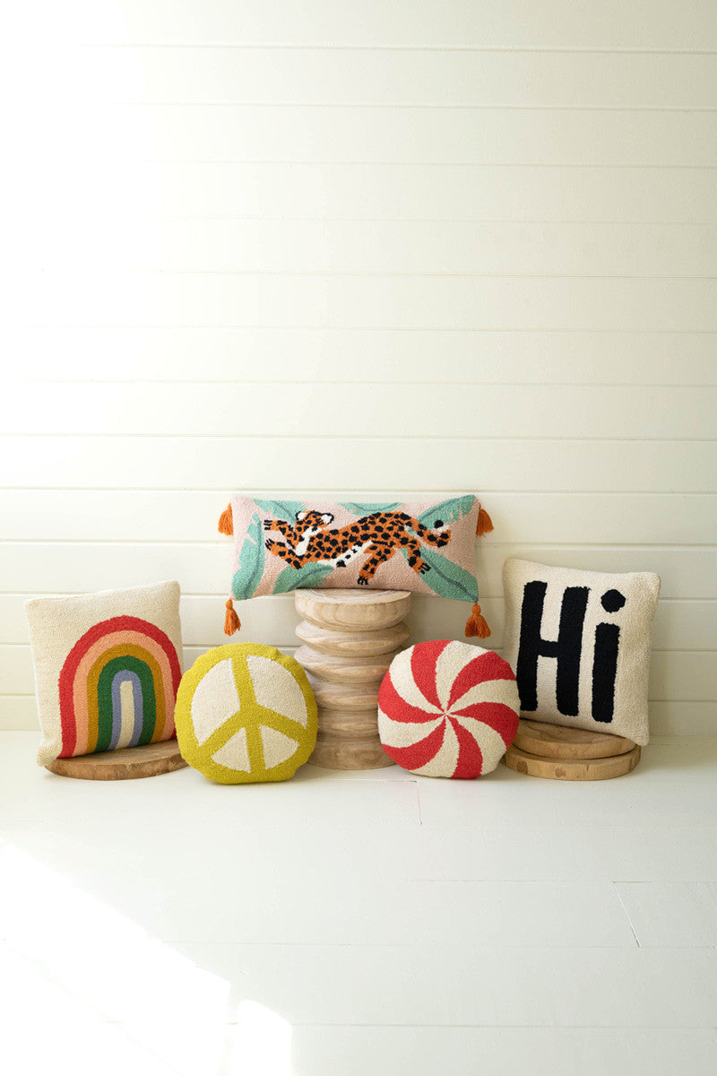 GROOVY PEACE CIRCLE PILLOW