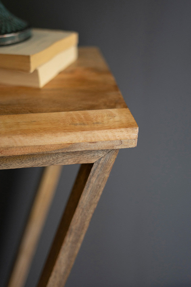 Mango Wood Triangle Console