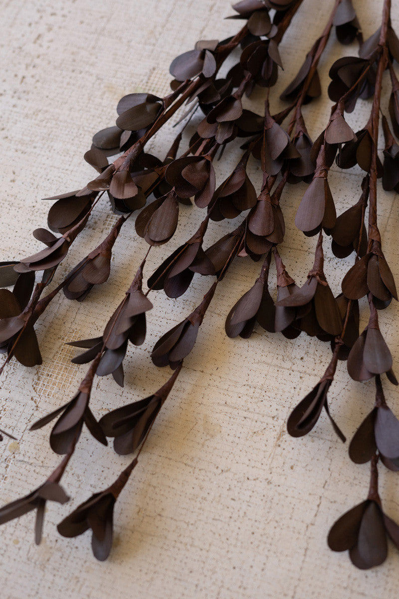 Bundle of 4 Faux Dried Brown Rud Sticks on a Stem