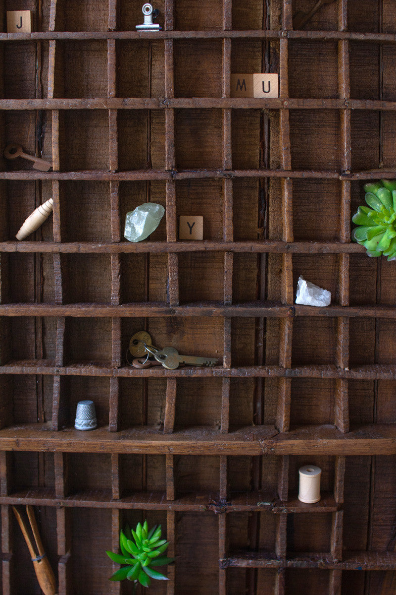 ANTIQUE WOODEN PRINTERS TRAY