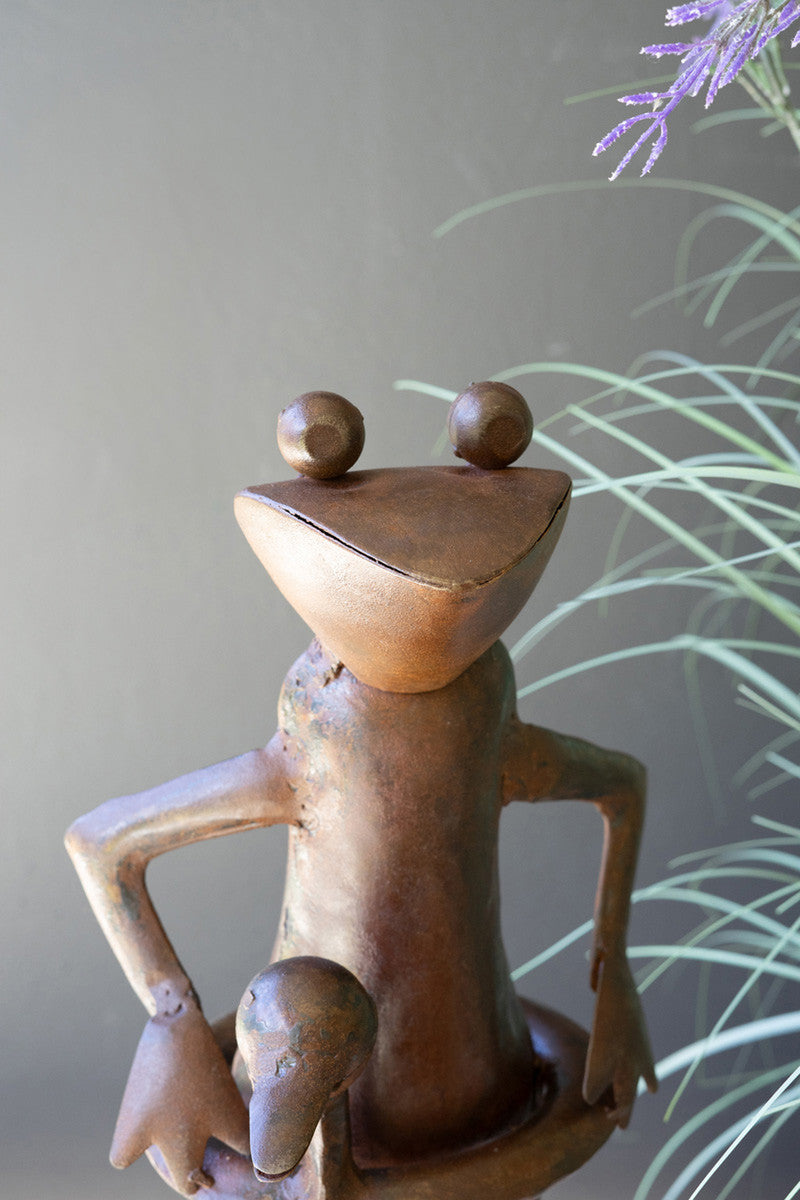 Rustic Iron Frog with Inner Tube