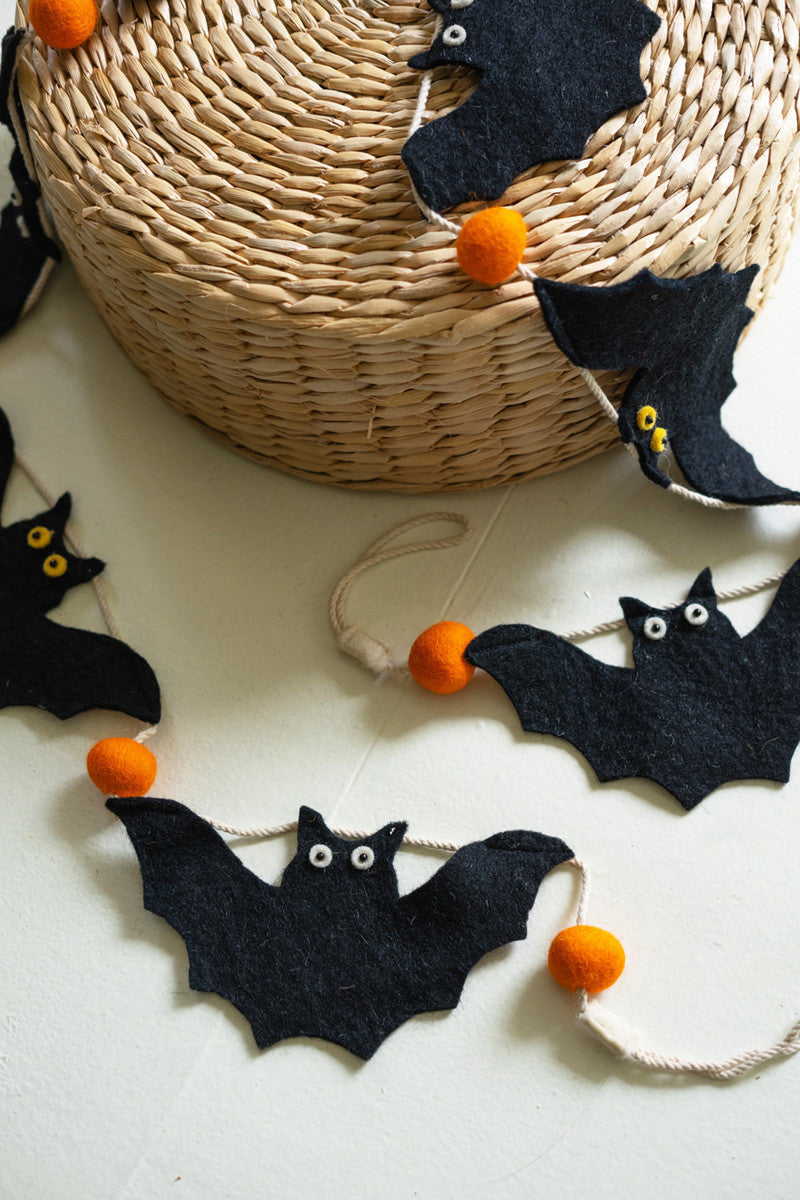 Felt Halloween Bat Garland