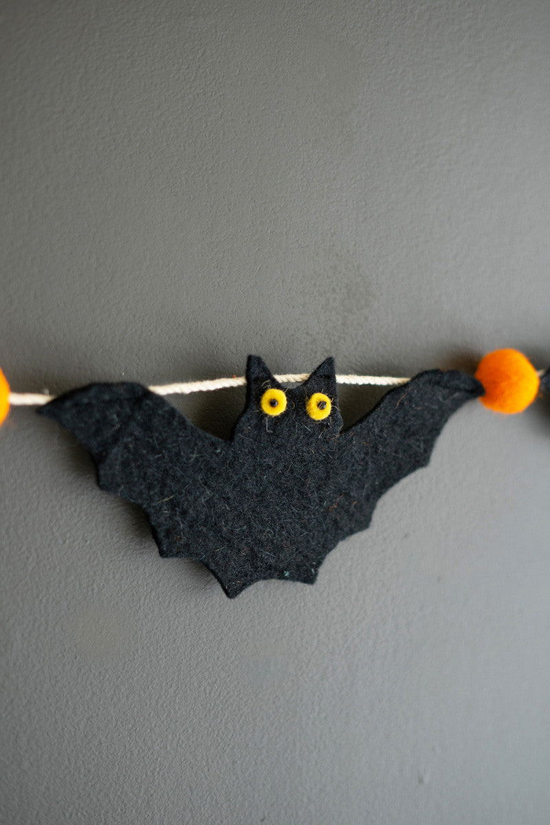 Felt Halloween Bat Garland