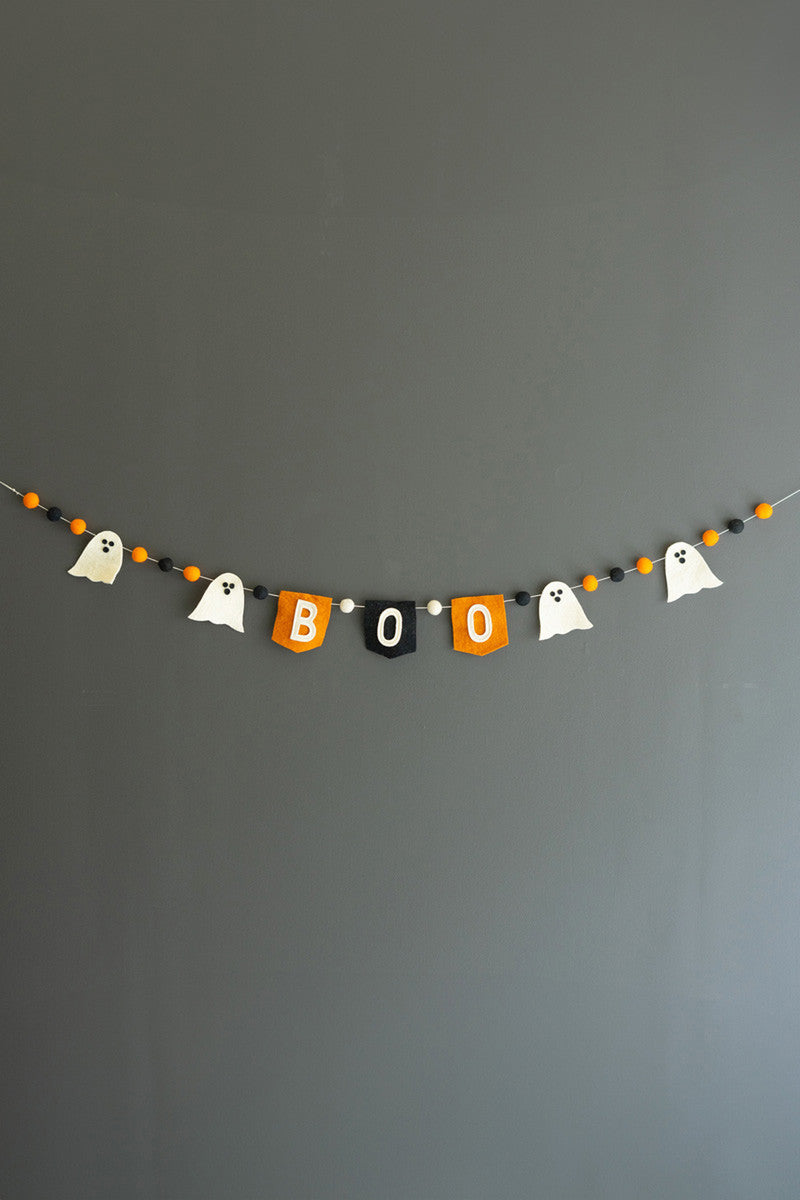 Felt Halloween Boo Garland