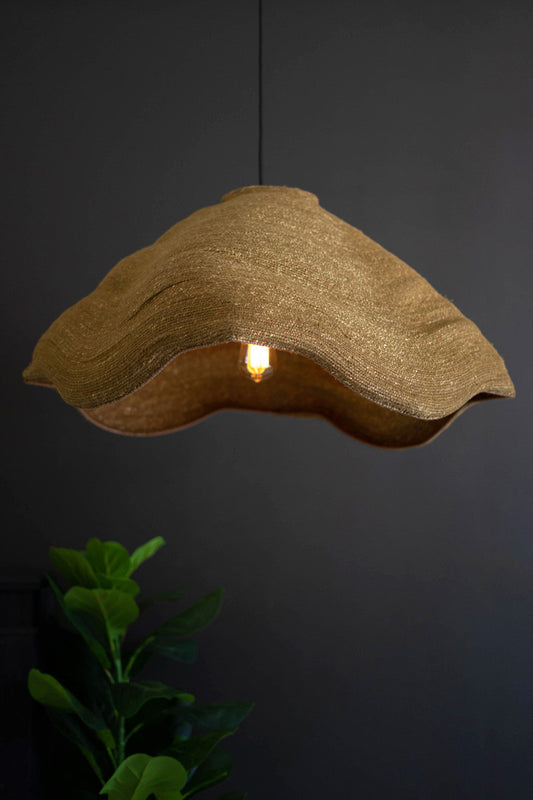 MOON GRASS HANGING PENDANT LAMP - SCALLOPED DOME