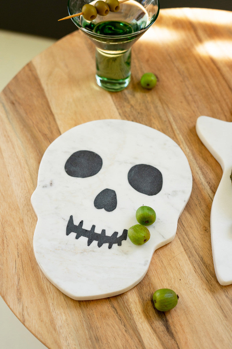 Marble Cheese Board / Skull