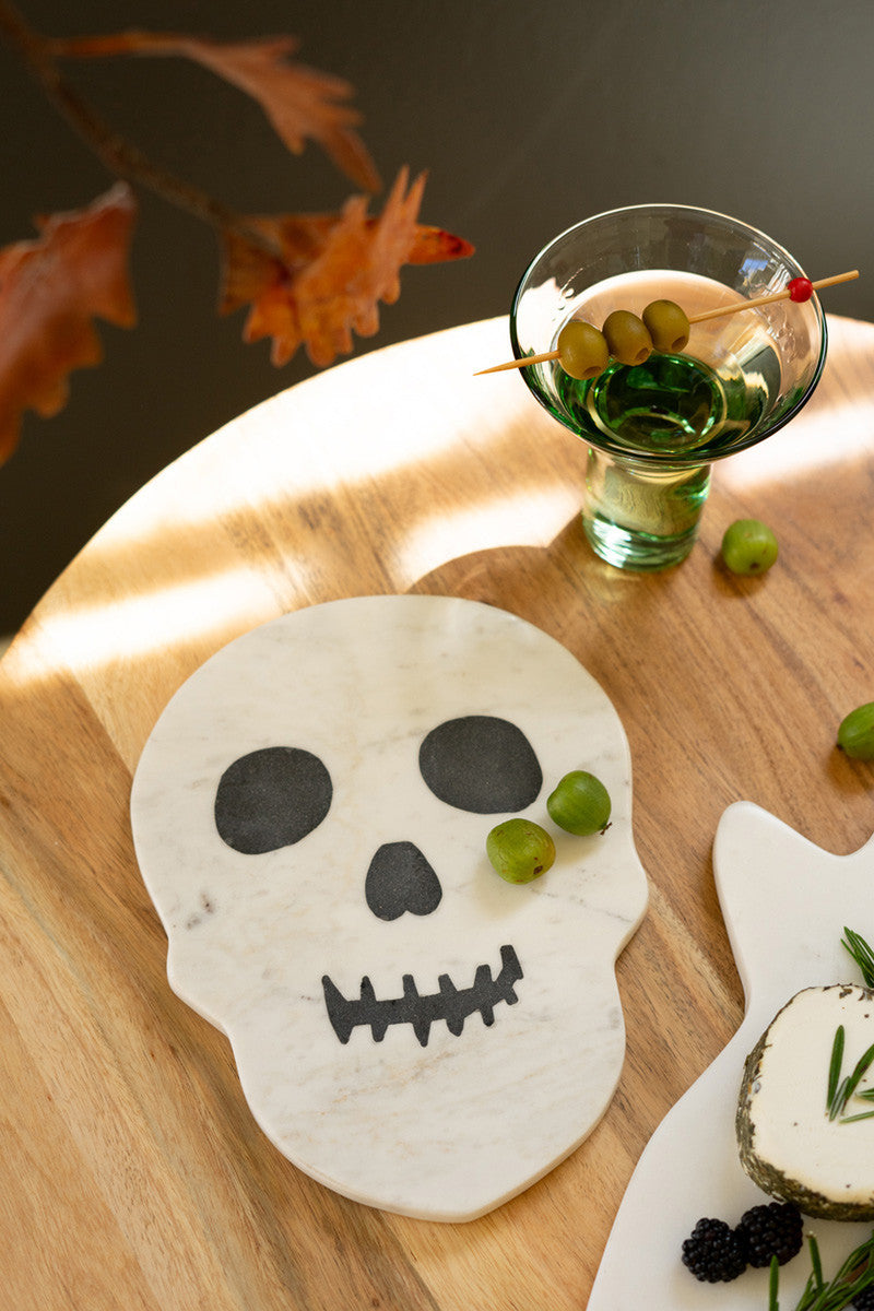 Marble Cheese Board / Skull